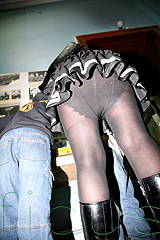 Panty and hose up skirt erotic